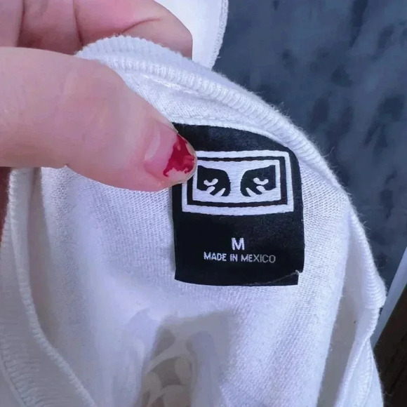 Obey Peace Justice Equality White Long Sleeved T Shirt Size M - Picture 6 of 7